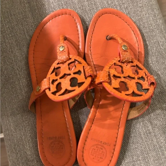Tory Burch Vibrant Orange Sandals - Picture 3 of 6